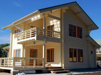 клееный брус в строительстве загородных домов 400x300